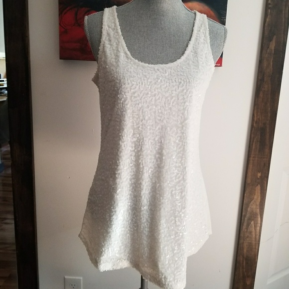 Metaphor Tops - ☆White Shimmer Tank